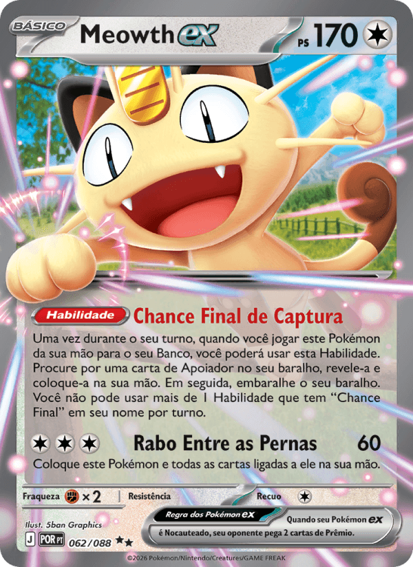 Meowth ex 062/88